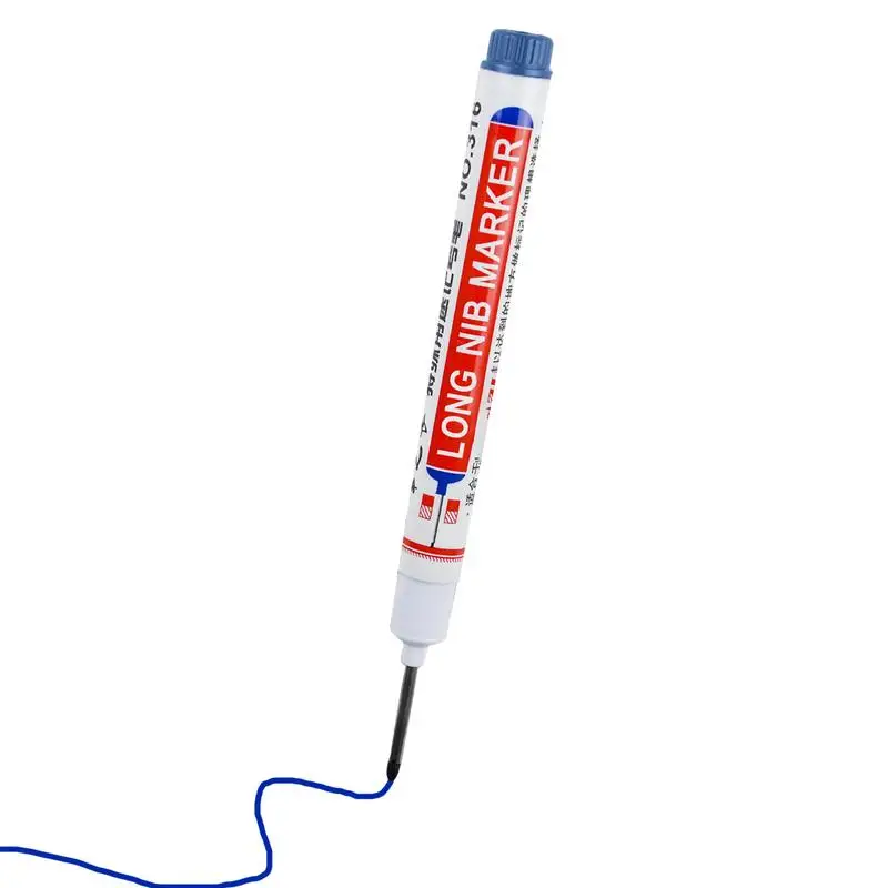 Long Nose Markers Quick-Dry Long Nose Marking Tool Colorful Carpenter Deep Reach Marking Tools Architectural Marker Ink Scriber