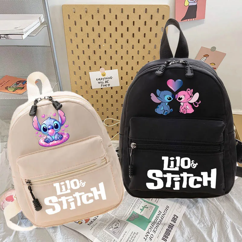 

Cartoon Disney Lilo & Stitch Women's Backpacks 2024 New College Style Casual Spring Women's Backpack Simple Kawaii Bags Backpack