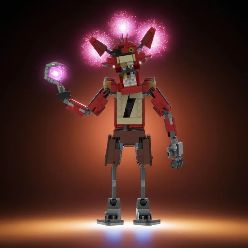 341pcs MOC Five Night's At Freddy's Foxy Gear Video Games And Accessories Model Building Blocks Construction Art 3D DIY Display