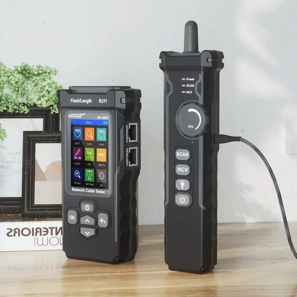 

NF-8506 Network Cable Tester Multifunction Tracker, POE Power Supply Voltage Detection LED Lighting End Flash Test