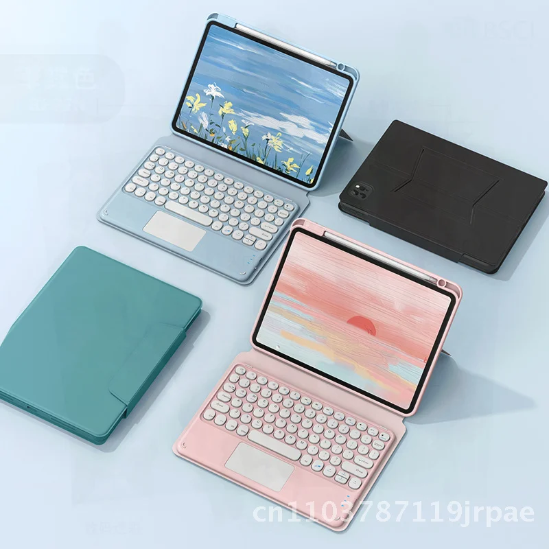 

Magnetic Touch Keyboard Case for iPad 10.9 Inch pro 11 Inch Split Protective Cover with Pen Slot Rotating Stand Compatible with