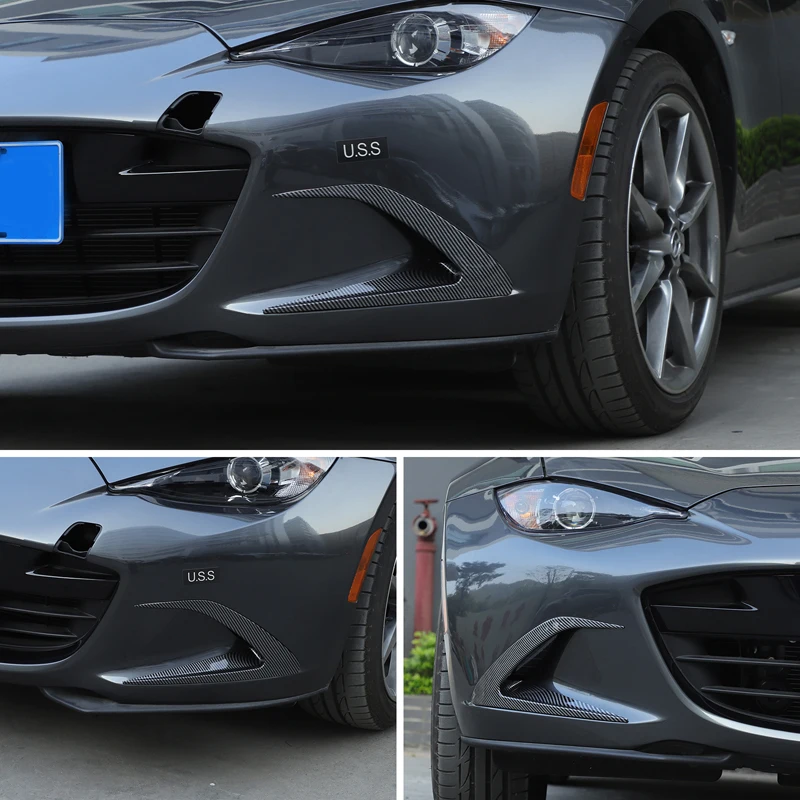 

ABS For Mazda MX-5 Miata ND 2016-2025 Car Front Bumper Wind Knife Spoiler Side Wing Knife Spoiler Trim Sticker Car Accessories