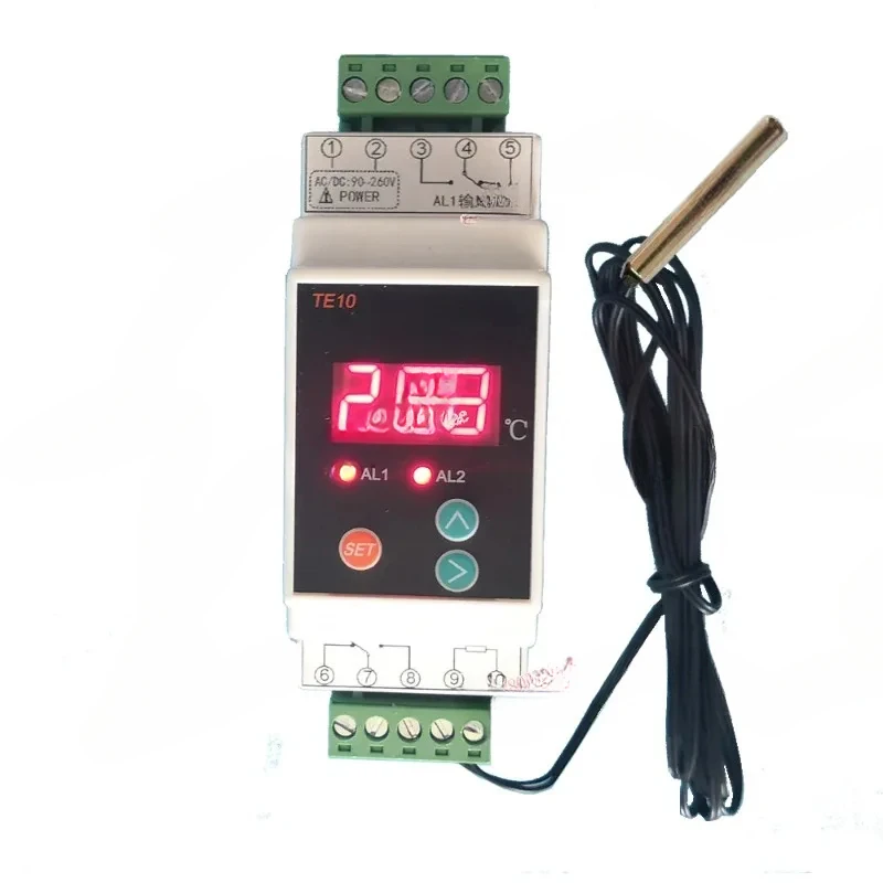 

TE10 Rail Type Temperature Controller Temperature Controller Digital Display Adjustable Temperature Controller