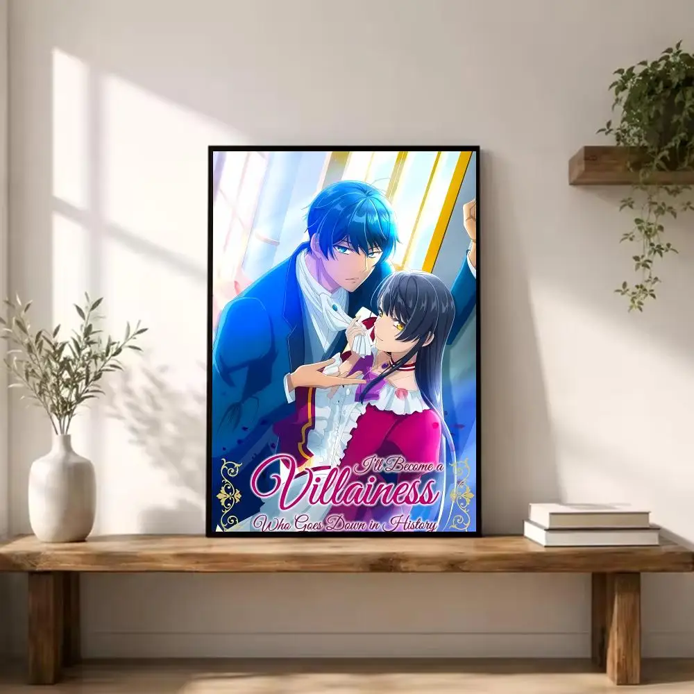 Isekai Romance I-I'Ll Become A Villainess Who Goes Down In History Poster Luxury Modern Wall to Enhance Home Decor Space