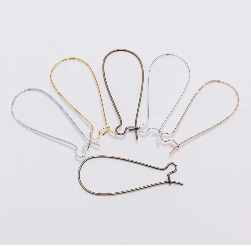 50pcs/lot French Earring Loop Hoops Ear Wire Hook For Jewelry Making Findings DIY Earrings Settings Base Accessories Supplies