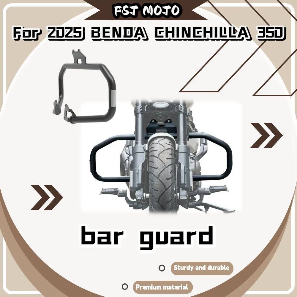 

For Benda 2025 Chinchilla 350 Cruiser Crash Bar, Full Surround Engine Bumper Shock Absorbing Anti-Fall Protector Motorcycle Mod