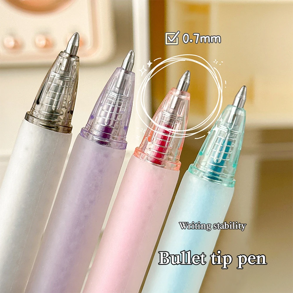 6pcs/set Colorful starry sky Erasable Gel Pens 0.7mm Glitter Neutral Pens Colorful Ink Needle Pens for Writing Stationery Office
