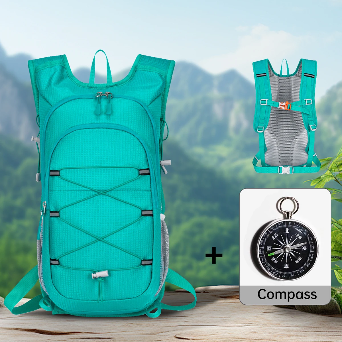 

Outdoor Hiking Bag, Lightweight Small Size Running Backpack for Men and Women, Ultra-Thin Road Bike Multi-Functional Cycling Bag, Backpack