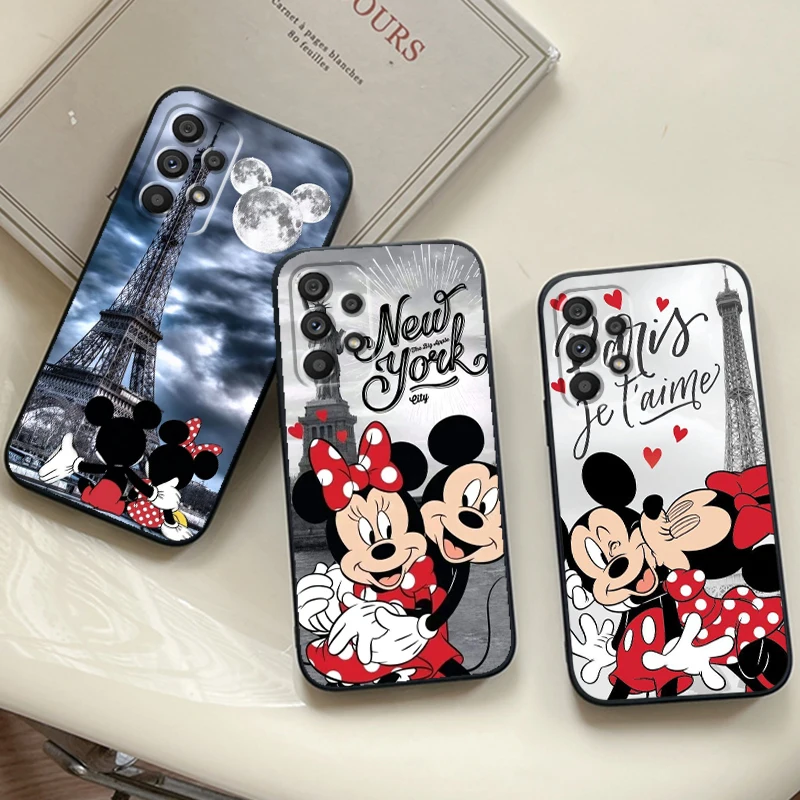 

Disney Mickey Minnie Love For Samsung A53 A52 A33 A32 A51 A71 A21S A13 A73 A55 A22 A23 A35 A72 A54 A12 5G Black Cover