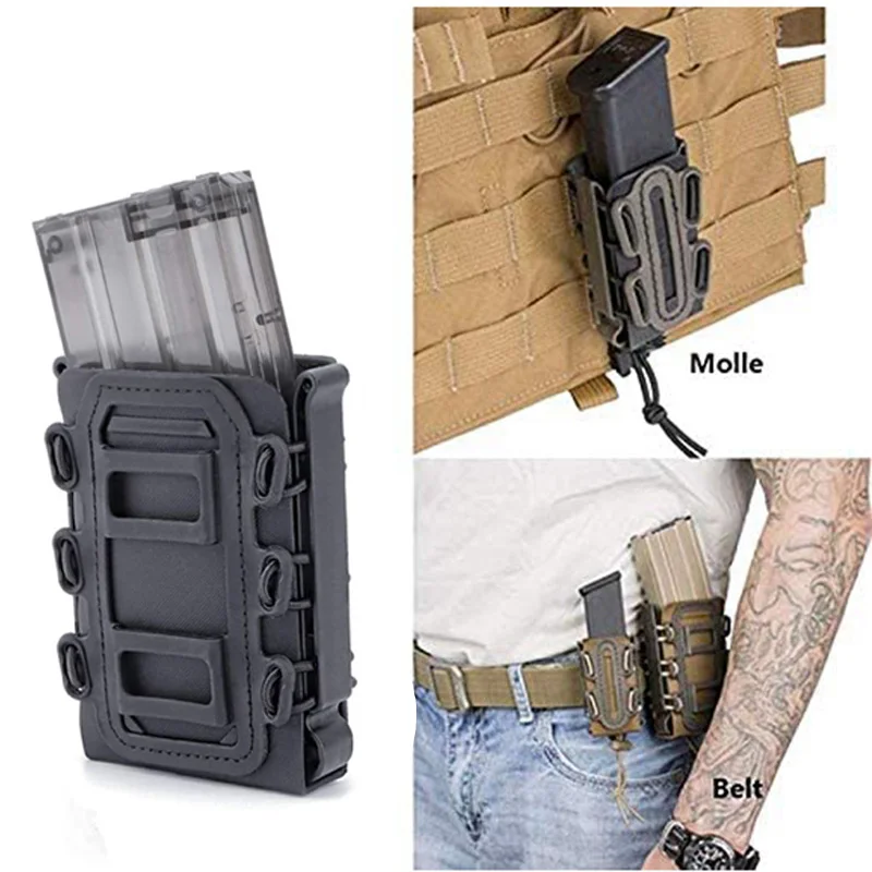 Tactical 5.56 Magazine Pouch Carrier for AK 47 AR15 M4  Molle Scorpion Fast Mag Holder Pouch Hunting Rifle Magazine Holster Gear