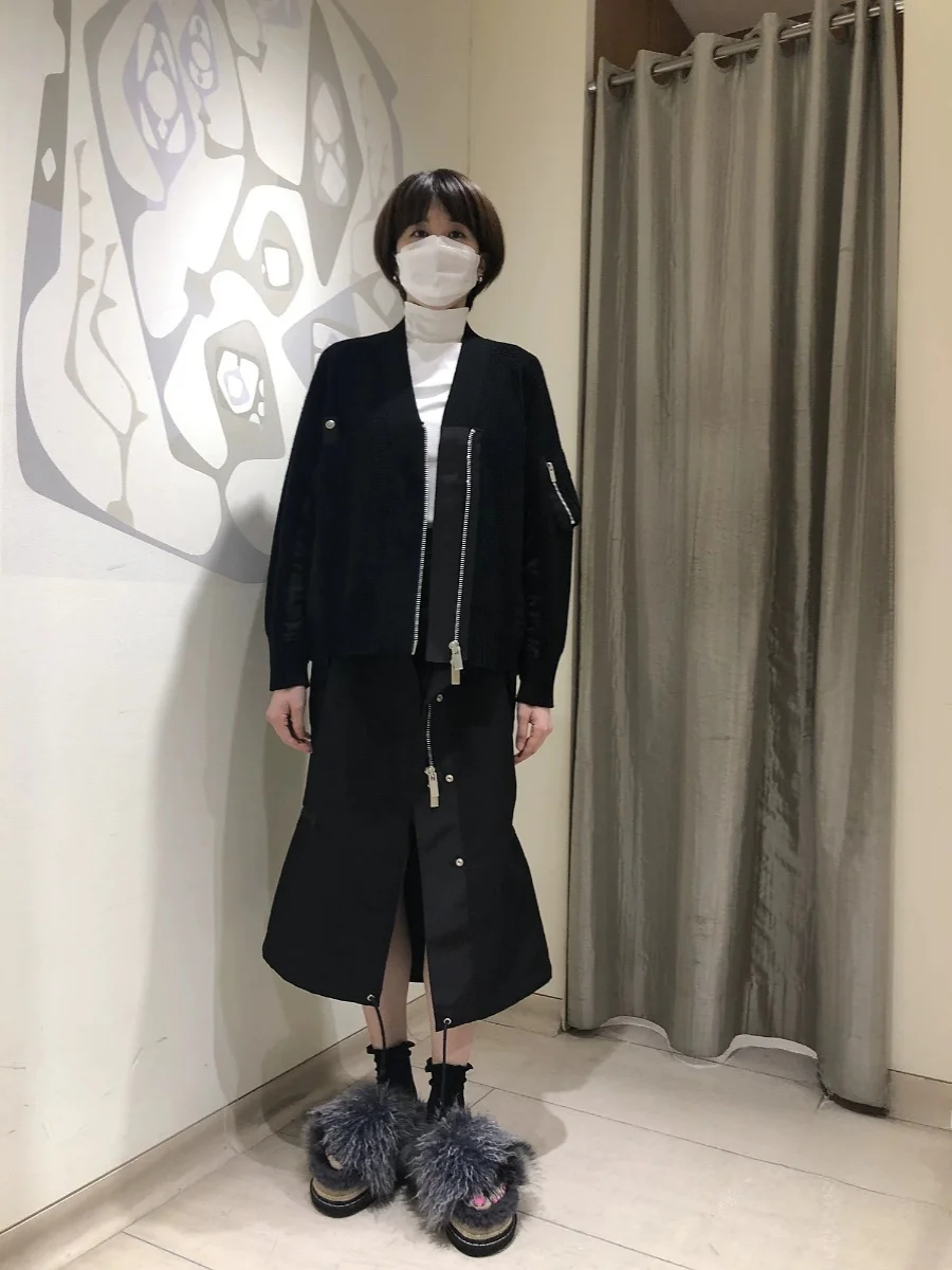 

Fog SacaI 2024 V-Ne Long Sve Knitted Zipper Splice Sweater Jaet Autumn Winter New Sle Simplici Commuting Wind Oute...