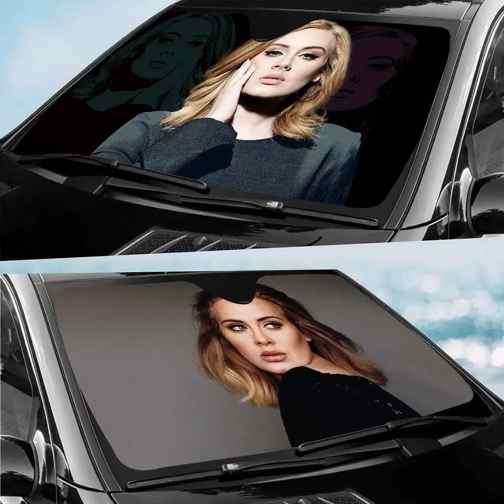 

Автомобильный солнцезащитный козырек Adele Adkins Singer, солнцезащитный козырек на переднее окно для большинства седанов, внедорожник, блоки, максимальные ультрафиолетовые лучи, сохраняют ваш автомобиль, крутой