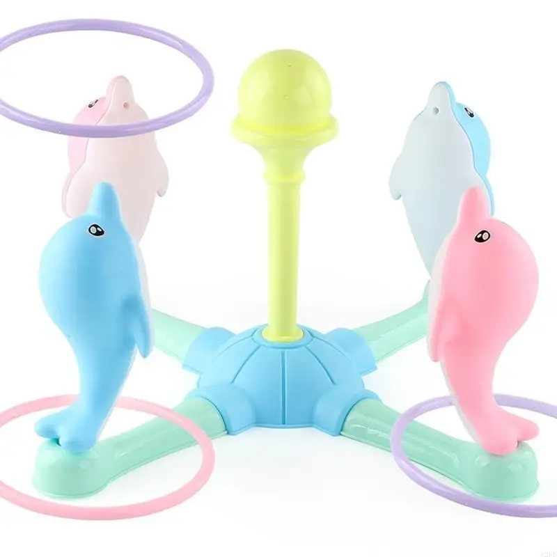 Toss & Throw Game Dolphin for Parents Children Assembly Funny Board Game Toy Toddler Indoor Table Activity Playset A2UB