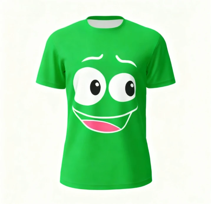 جديد سعيد الرموز التعبيرية ثلاثية الأبعاد مطبوعة الأسرة تي شيرت الخريف الرجال والنساء موضة في الهواء الطلق زوجين عادية قصيرة الأكمام تي شيرت