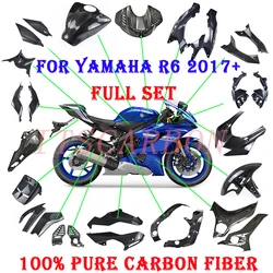 Motorcycle Accessories For YAMAHA YZF-R6 R6 2017 2019 2020 2021 Carbon Fiber Retrofit Parts Fairing Fenders Panels Cover Kits