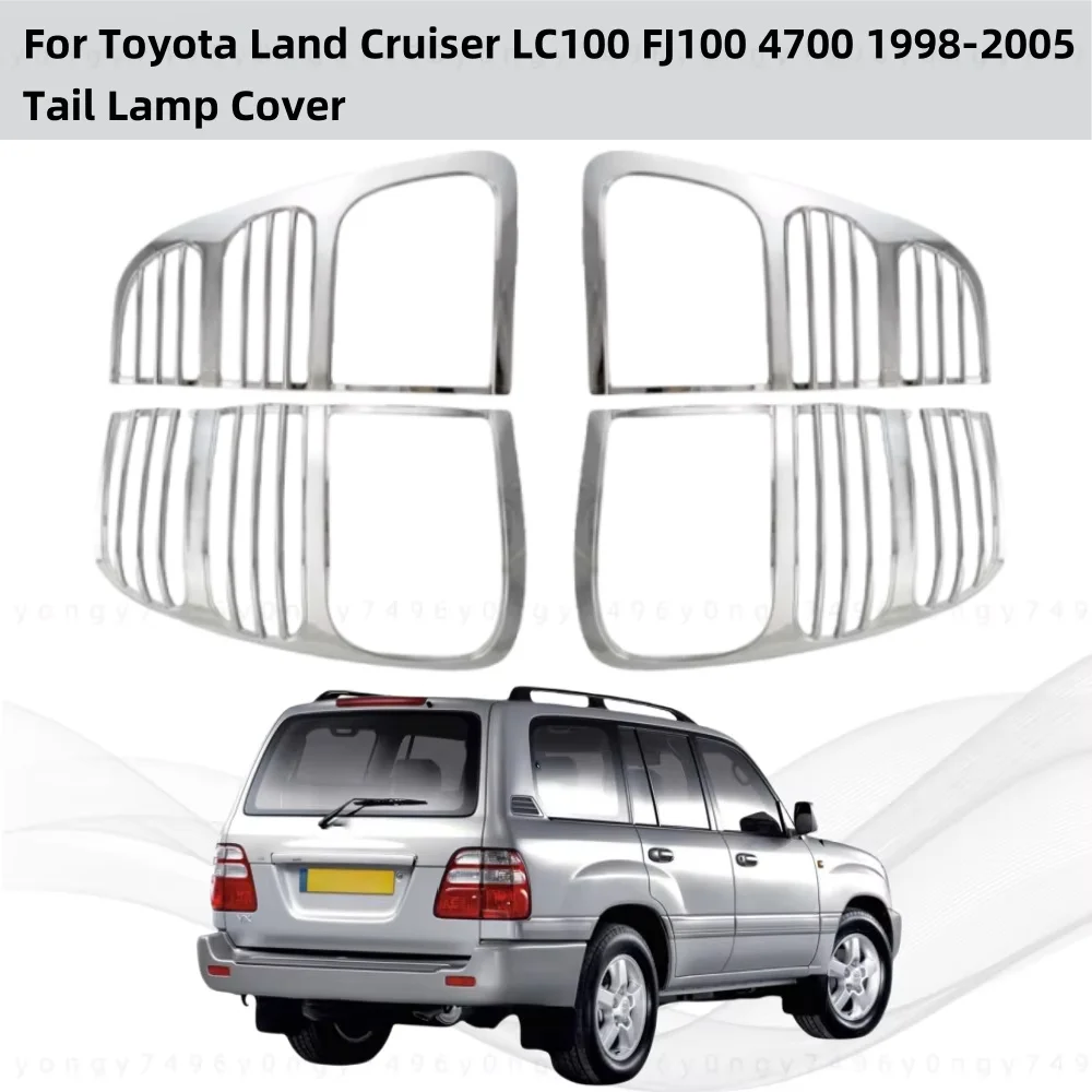 

Chrome Car Accessories Tail Lamp Cover Trim Paste Style For Toyota Land Cruiser LC100 FJ100 4700 1998 1999 2000 2001 2002 2003