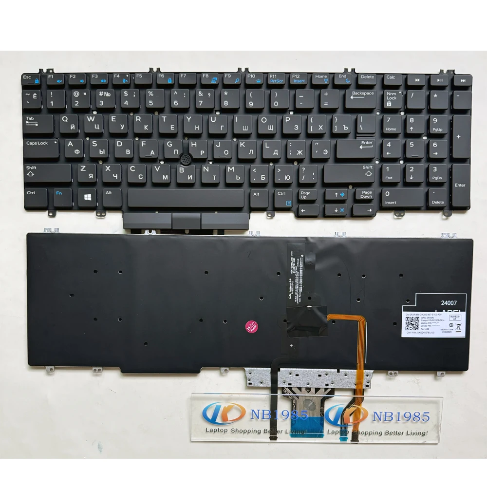 

XIN-Russian-US Backlight Laptop Keyboard For Dell Precision 7530 7730 7540 E7530 M753 With Backlit and Pointer