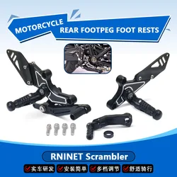 오토바이 조정 가능한 레이즈 이동 뒤로 발판 Rearset Rear Footpeg 발은 RNINET R9T 스크램블러 2017-2020에 적합합니다.