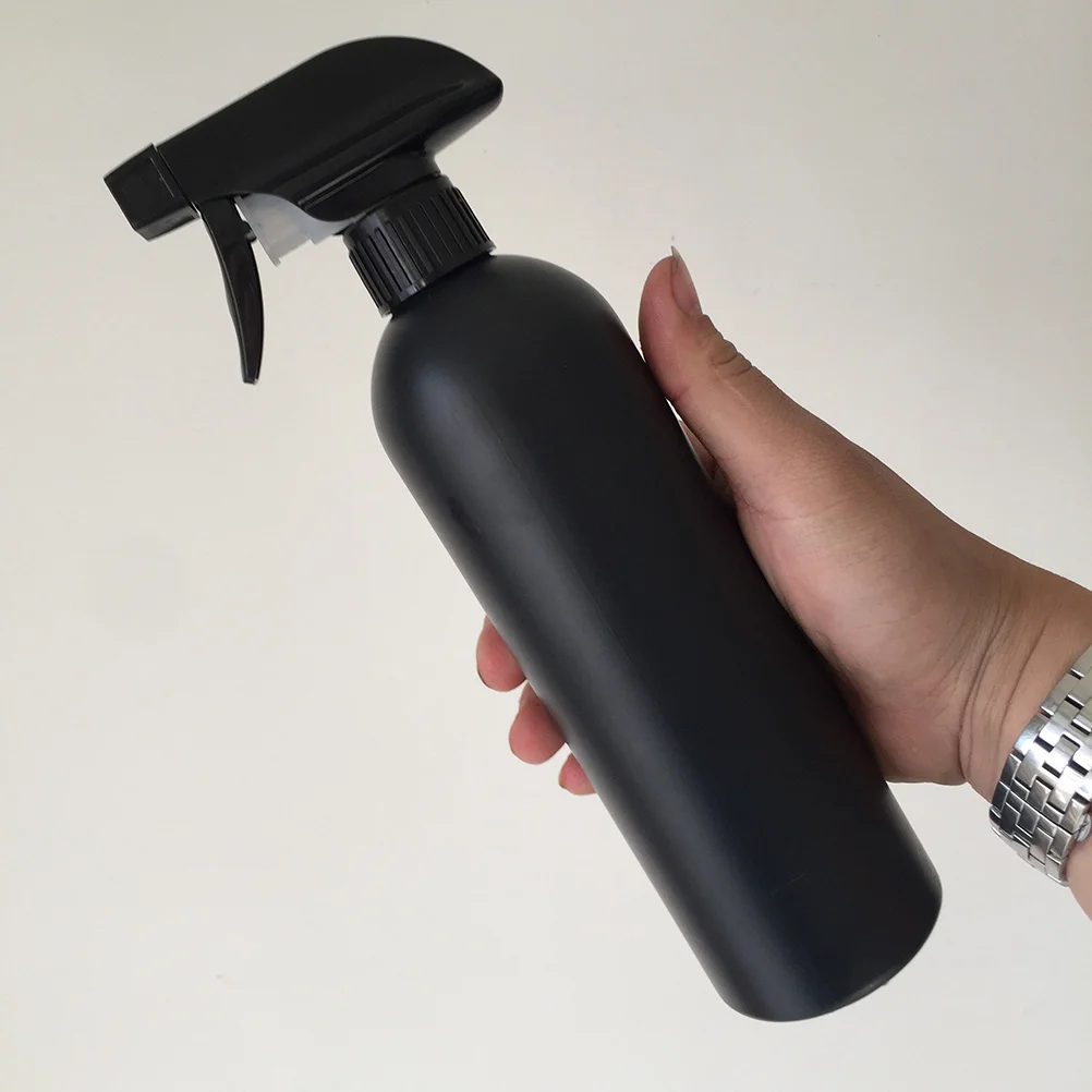 

4pcs 500ml Plastic Spray Bottles Empty Portable Dispenser Bottle Large Bottles for Car Cleaning Watering Flowers (Black)