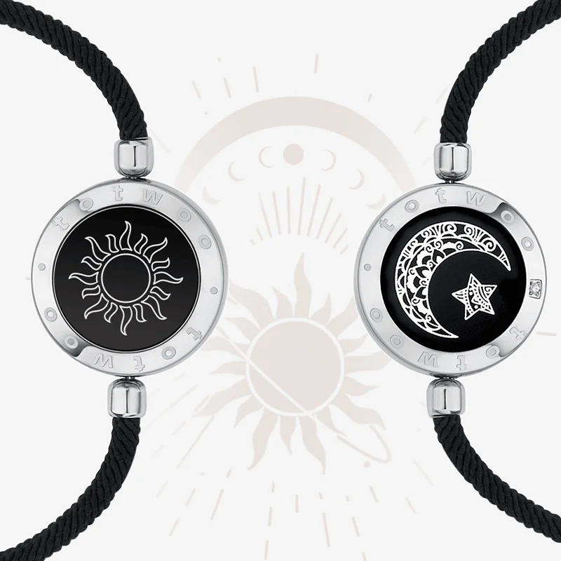 TOTWOO Bracelets tactiles longue Distance pour Couples Vibration éclairer pour amour Couples Bracelets Bluetooth appairage bijoux cadeaux