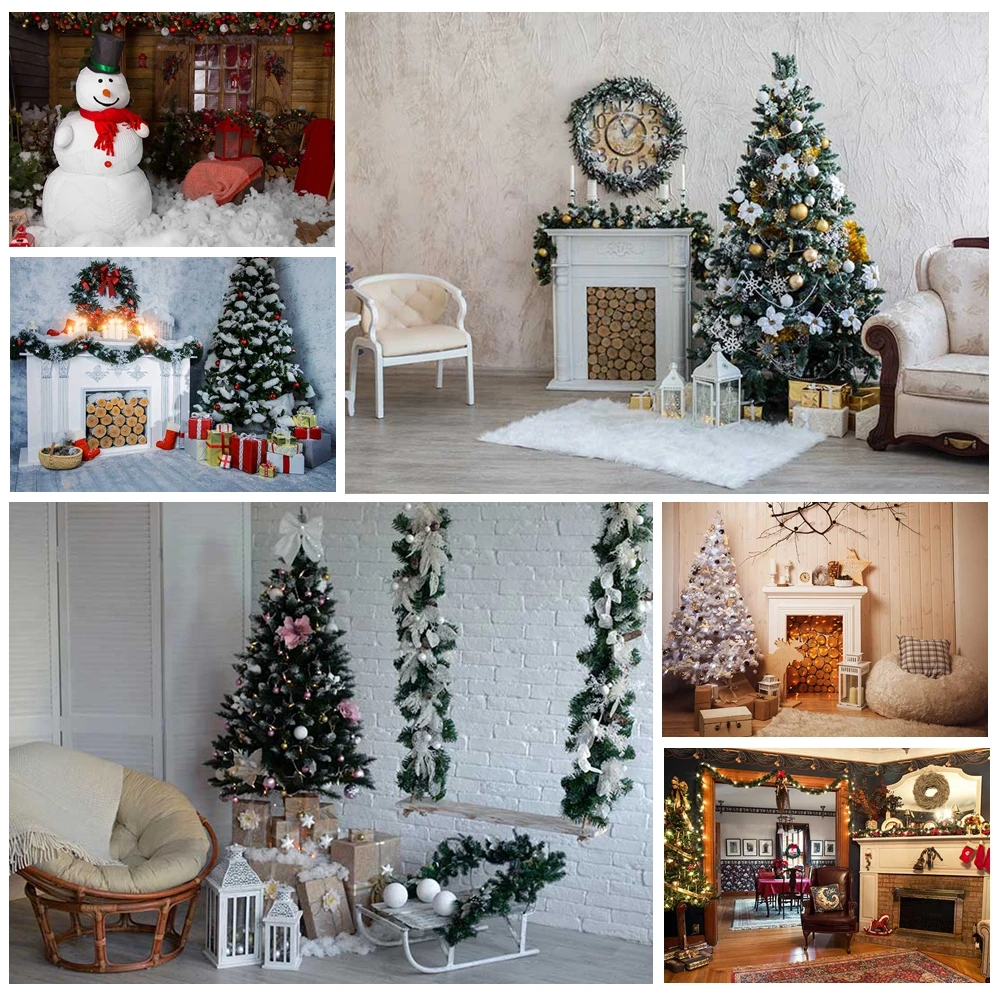 

MOON.QG Christmas 2026 Backdrops For Photography White Fireplace Carpet Photography Backgrounds Baby Shark Decoration Wallpaper