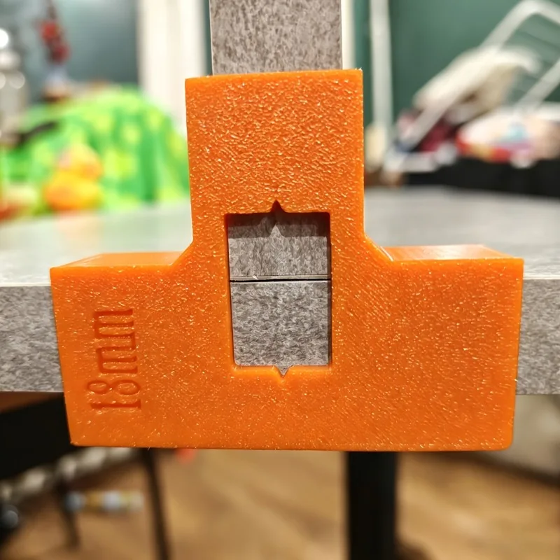 Orange Thickened T Type 90° Corner Bracket,18mm Wood Board Right Angle Connector,Furniture Reinforcement Support for Cabinet DIY