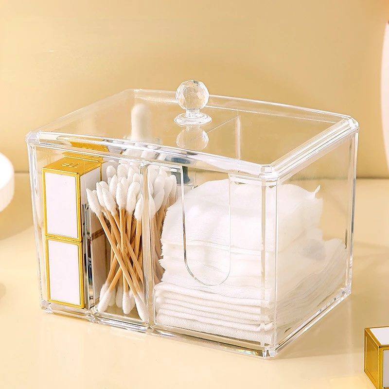 Cotton Swab Ball Storage Box Cosmetics Dental Floss Case Tampon Organizer Dispenser Makeup Cotton Boxs Jewelry Holder Bathroom