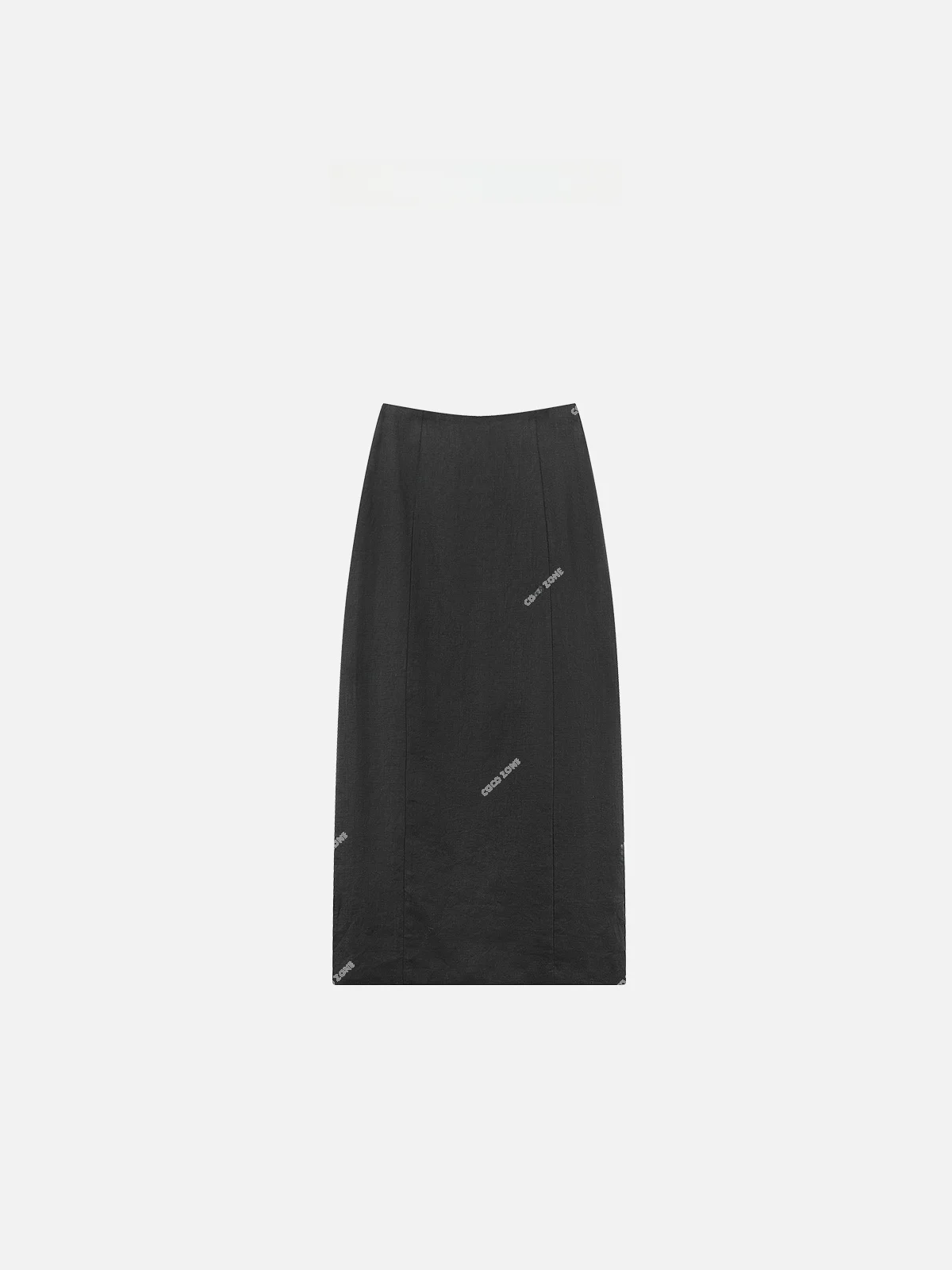 

Zone Simple A-Line Midi Skirt Ba Split Design Linen Material Commute Sle mid Waist Skirt Pure Color Spring Collection