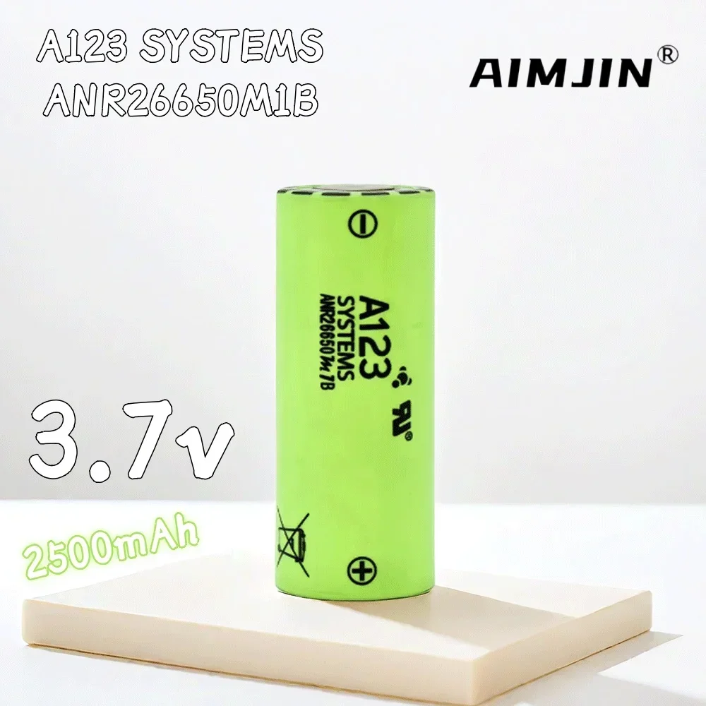 

Newest A123 26650 Rechargeable Battery M1B 26650 2500mah 70a 3.7v Li-ion High Discharge Battery