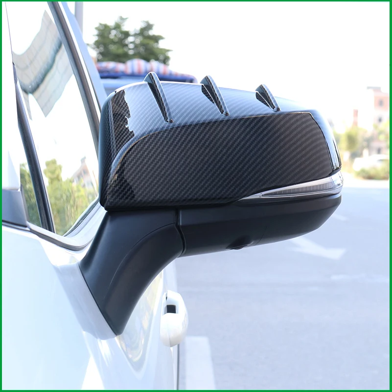 

Car-styling DOOR SIDE REARVIEW MIRROR COVER Shell STICKER TRIM Strip For Toyota RAV4 RAV-4 2019 2020 Auto Parts