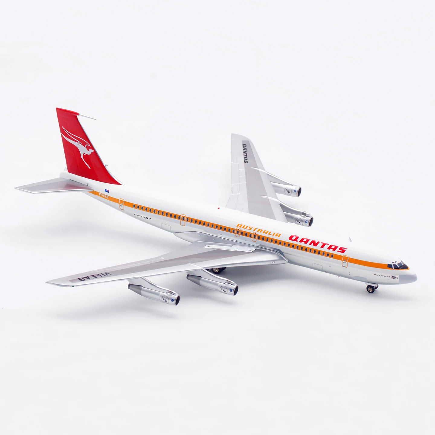 IF707QF0125P Aereo da collezione in lega regalo INFLIGHT 1:200 Qantas "LAST FLIGHT" Boeing B707-300 Diecast Aircraft Jet Model VH-EAG