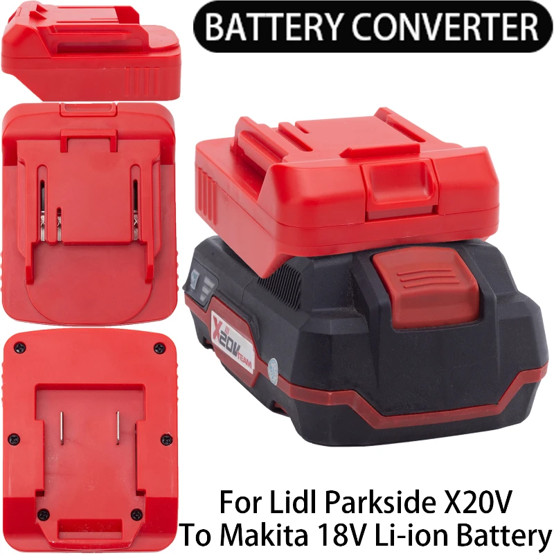 

Adapter for Makita 18V Li-ion tools to converts to Lidl Parkside X20V Li-ion battery adapter power tool accessories BL1850B