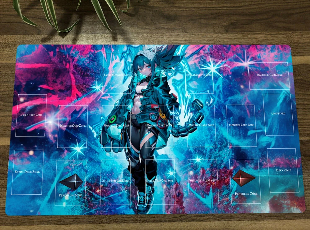 

YuGiOh Spright Blue TCG CCG Mat Trading Card Game Mat Table Playmat Desk Gaming Playing Mat Mouse Pad Mousepad 60x35cm Free Bag