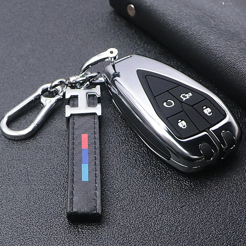 Changan CS35PLUS Creative High-End Car Key Case UNI-V Nunique Design Long-Lasting Leather Key Cover Premium Quality Car Accessor