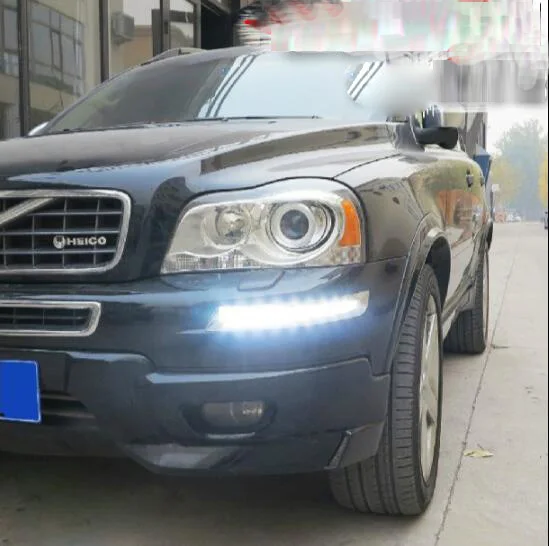 1 Set bumper lamp For Volvo XC90 DRL LED Daytime Running Lights 2007~2014year headlight xc90 Daylight 12V ABS Fog XC 90