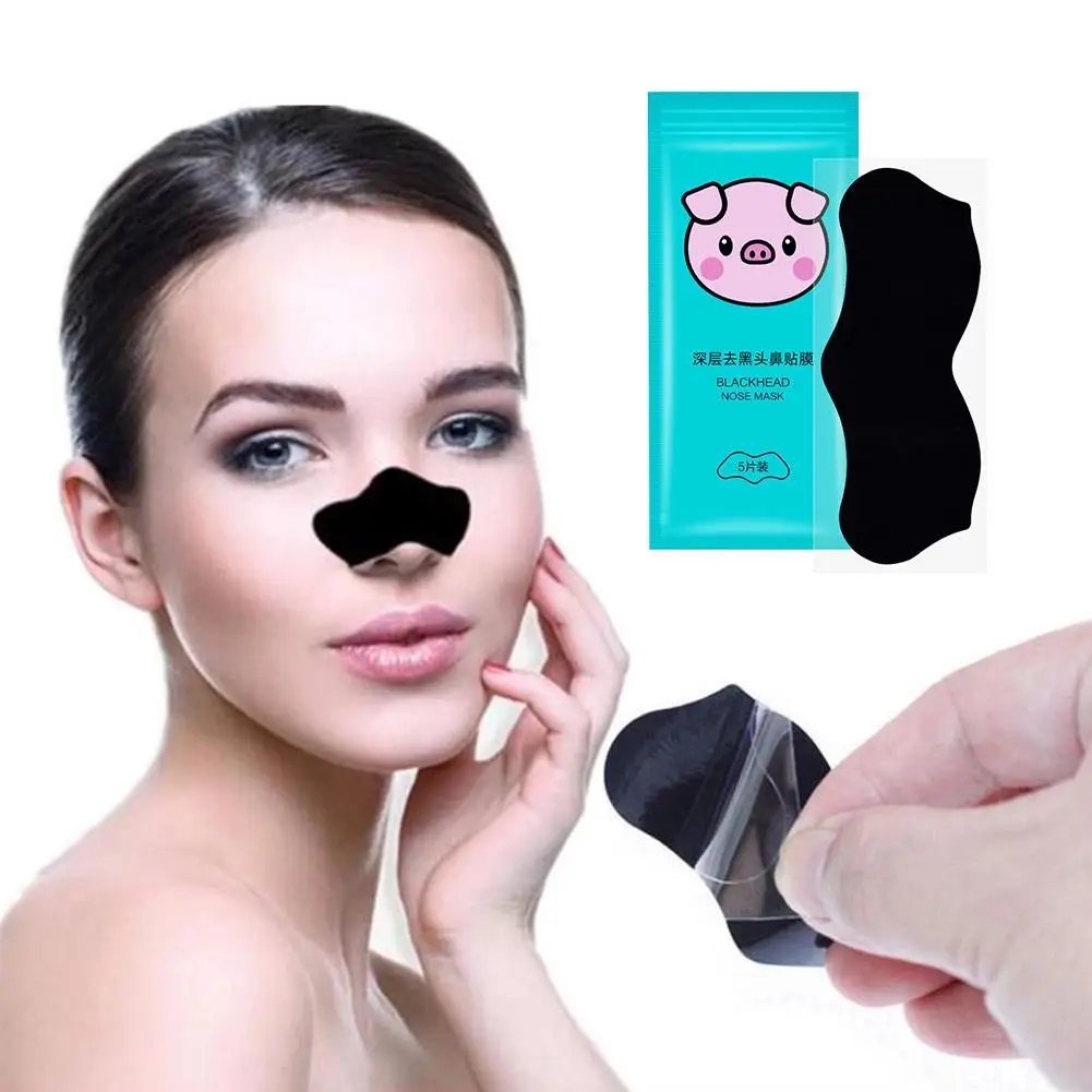 Maschera per il naso rimuove i punti neri Peel strisce nasali Deep Shrink Pore Peel Care punti detergenti maschera per la pulizia della pelle Pore Black Remove Fa H9E8