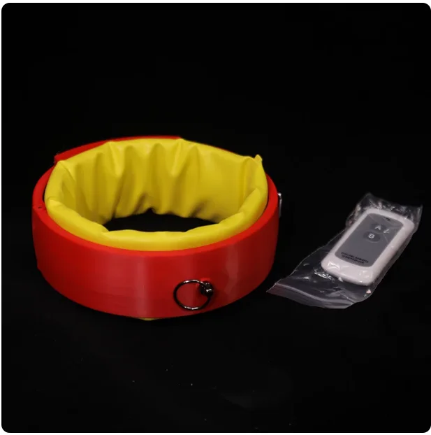 Latex inflatable electric collar remote control high-quality mask C-type charging luminous discoloration