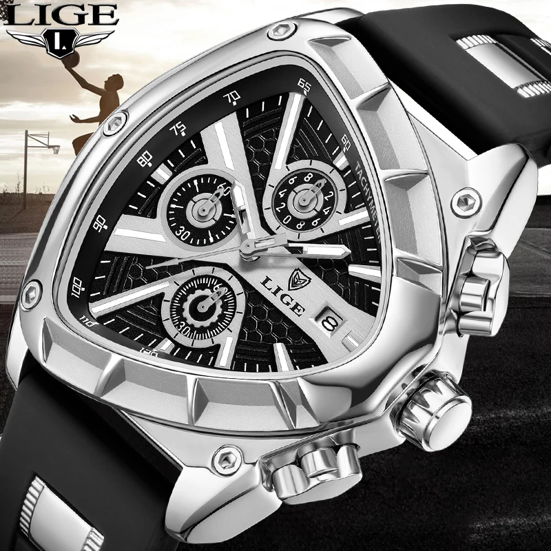 2024 LIGE Mens Watches Top Brand Luxury Waterproof Quartz Watch For Men Sport Military Date Chronograph Wristwatch Reloj Hombre