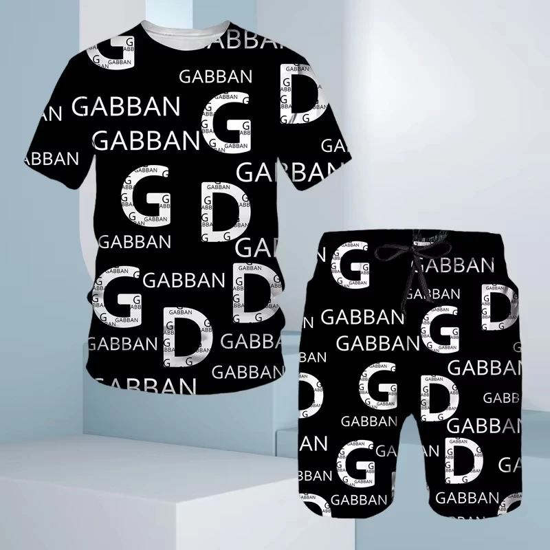 Summer Men's Tracksuit 3D Printing Women Oversized T-shirt Shorts Outfits Sets  Kid Tracksuit Male Tshirt Set  Men Tracksuit