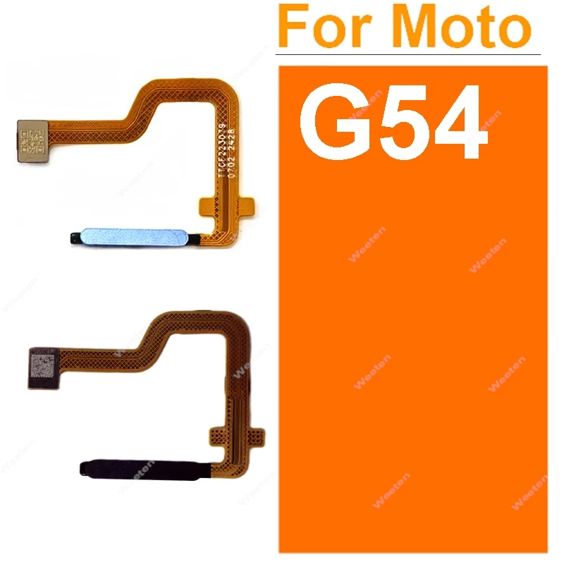 Fingerprint Home Button Flex Cable For Motorola Moto G54 Unlock Home Key  Power Button Sensor Flex Ribbon