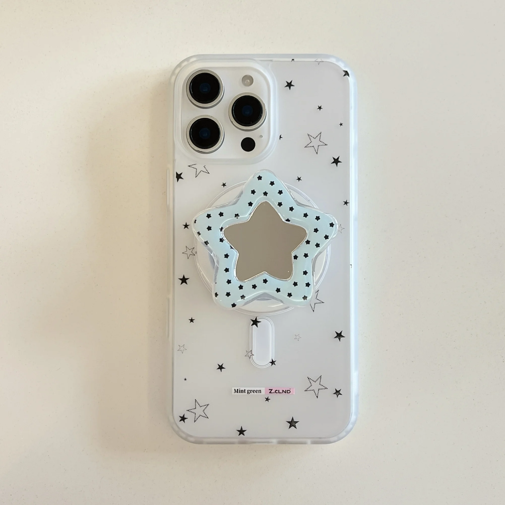 3D Cute Star Magneti Phone Stand Makeup Mirror Griptok Holder for iPhone 16/15 14 13 pro Max - Girl Bracket Ring Stand Support view 6