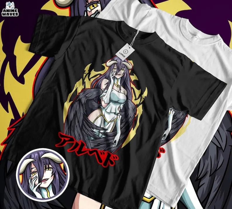 Charming Dark Sorceress Unisex T-shirt - Japanese Anime Graphic, Manga Fashion Tee, Fantasy Realm Apparel, Mystical Guardian