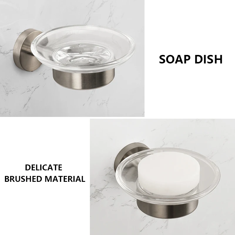Bathroom Hardware 304 Stainless Steel Brushed Towel Rack Toilet Paper Holder Soap Holder Towel Bar Toilet Bathroom Accessories