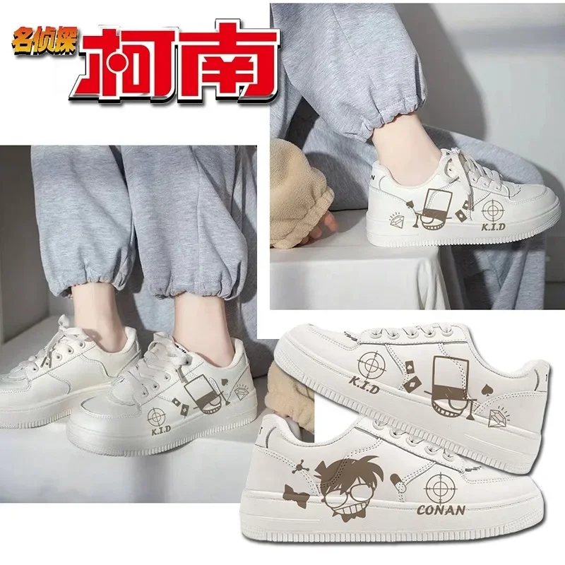 

Detective Conan Shoes Spring and Autumn Fashion Creative Anime Ladies Shoes Original Cartoon Casual with Students Board Shoes