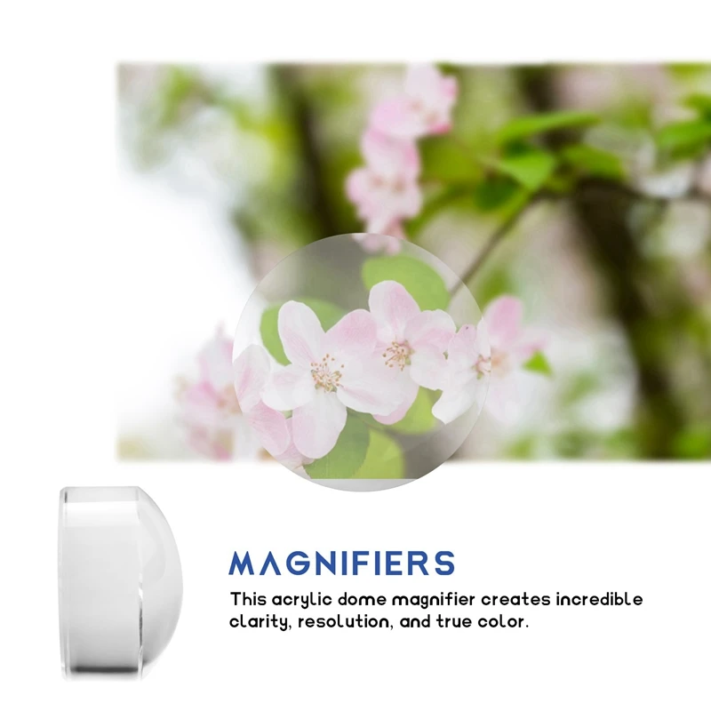 Lupa 8x 2 polegadas, 2 polegadas, portátil, ajuda de leitura clara, fácil deslizar, 3pcs