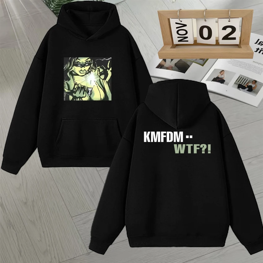 

2025 Rock Band Kmfdm Tour 97 Graphic Print Hoodie Autumn Winter Men Women Double Sided Print Streetwear Fleece Sweatshirt Unisex