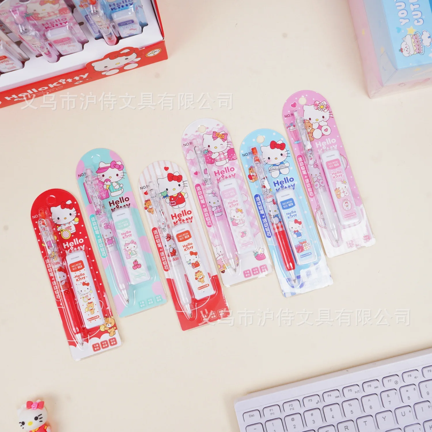 2/4pcs Hello Kitty Mechanical Pencil Set Cute Automatic Pencil Student Stationery