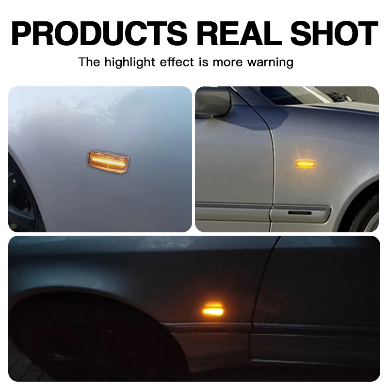 

2PCS Canbus For Mercedes-Benz C E S SL CLASS W201 190 W202 W124 W140 R129 Dynamic LED Turn Signal Side Marker Light 1248202321