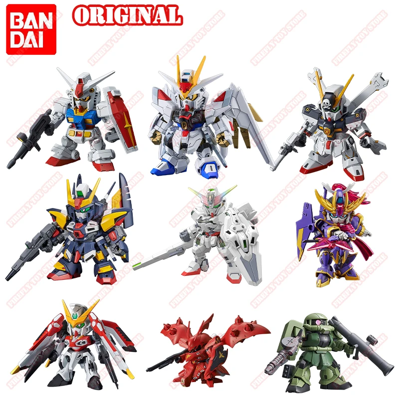 

BANDAI Original GUNDAM Animation Peripheral Toys SDCS RX-78-2 Zaku FreedomAssembly Movable Anime Action Model Figures Collection