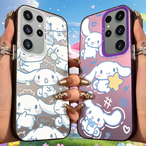 Cinnamoroll Frosted Case for Samsung Galaxy S25 S24 S23 S22 Ultra S21 Plus S20 FE A73 A72 A71 A56 A55 A54 A53 A52 Acrylic Cover